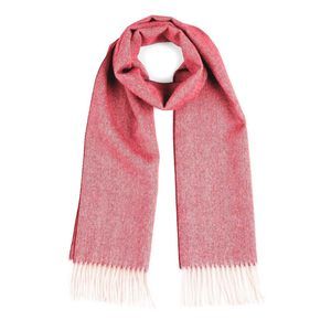 - Herringbone Alpaca Scarf - 100% Baby Alpaca Wool - Unisex (cinnabar🐬